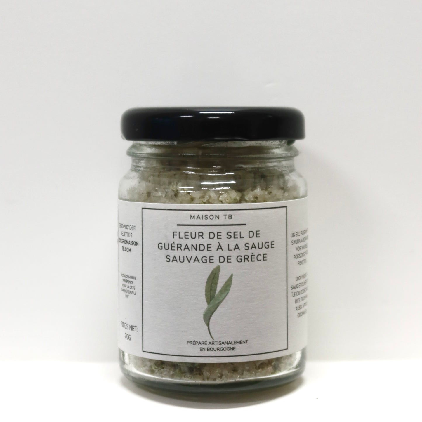 Fleur de sel de Guérande à la Sauge sauvage de Grèce